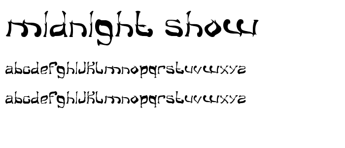 midnight show font
